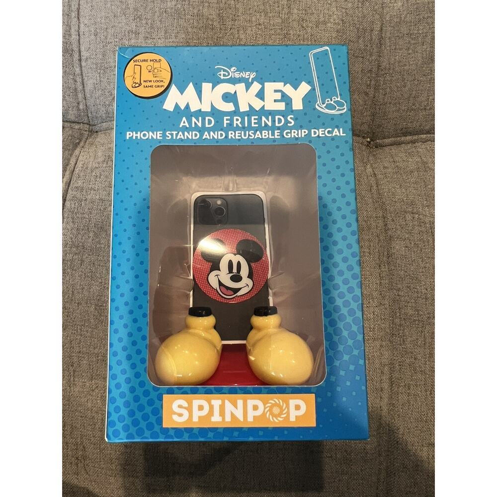NEW Spin Pop Disney - MICKEY AND FRIENDS PHONE STAND /REUSABLE GRIP DECAL